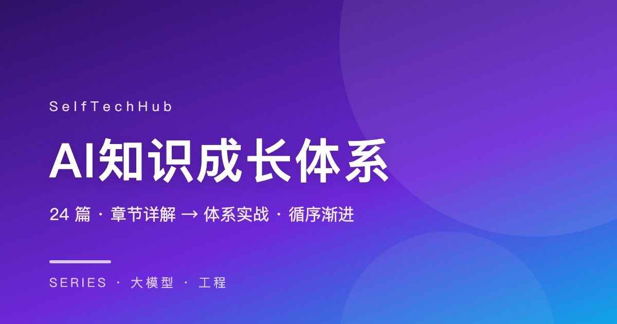 AI知识成长体系总纲——学习路径与进阶指南 —— SelfTechHub 配图